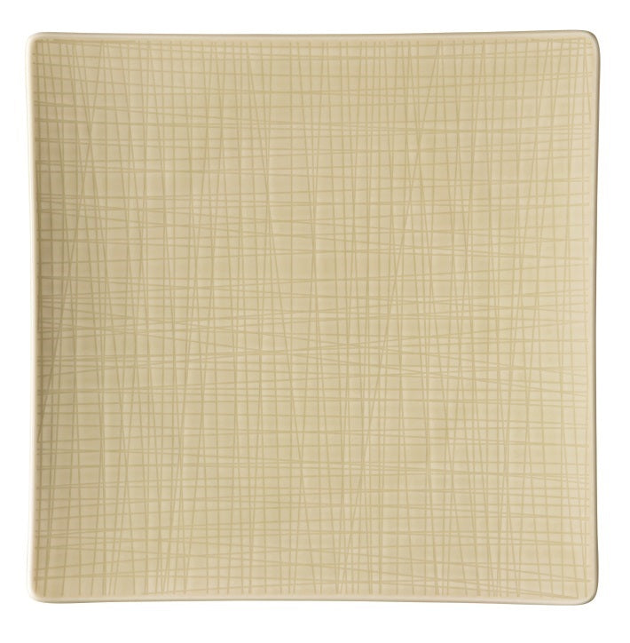 MESHスクエアプレート22cm クリーム